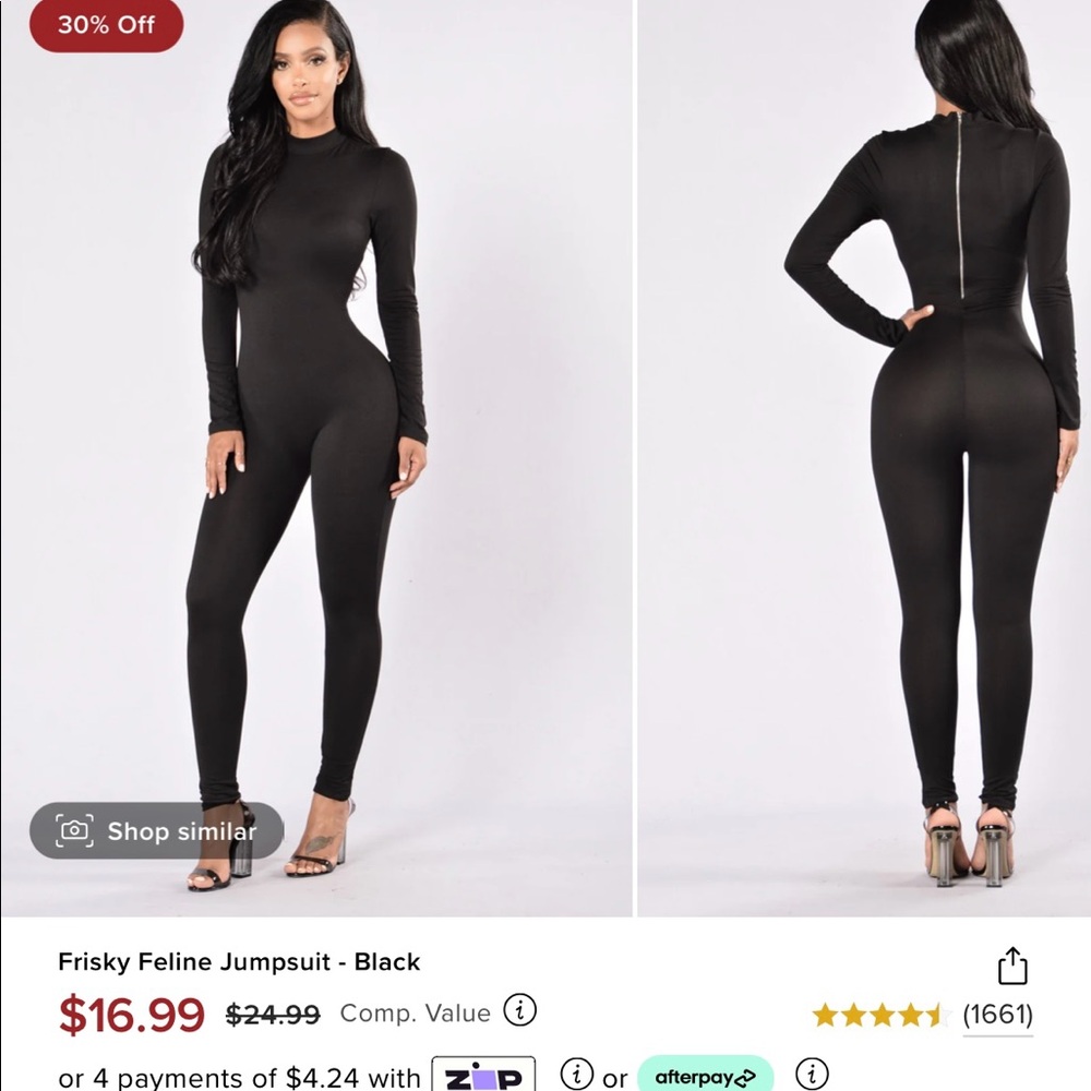 Feeling Frisky
Feline Jumpsuit (Black) Size Large